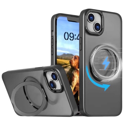 Nakładka Mag Ring Rotating do iPhone 16 Plus 6,7" czarna Nakładka Mag Ring Rotating do iPhone 16 Plus 6,7" czarna