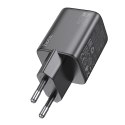 HOCO ładowarka sieciowa Typ C QC PD 20W N40 czarna HOCO ładowarka sieciowa Typ C QC PD 20W N40 czarna