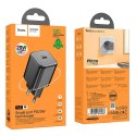 HOCO ładowarka sieciowa Typ C QC PD 20W N40 czarna HOCO ładowarka sieciowa Typ C QC PD 20W N40 czarna