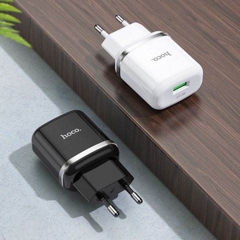 HOCO ładowarka sieciowa USB A QC3.0 3A 18W N3 biała HOCO ładowarka sieciowa USB A QC3.0 3A 18W N3 biała