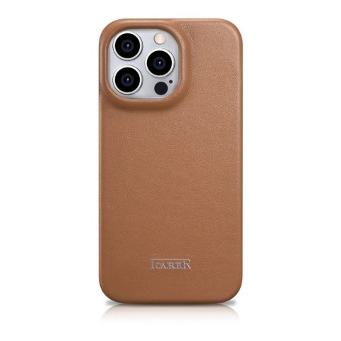 ICarer CE Premium Leather Folio Case skórzane etui iPhone 14 Pro z klapką magnetyczne MagSafe brązowy (WMI14220714-BN) ICarer CE Premium Leather Folio Case skórzane etui iPhone 14 Pro z klapką magnetyczne MagSafe brązowy (WMI14220714-BN)