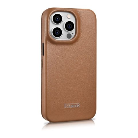ICarer CE Premium Leather Folio Case skórzane etui iPhone 14 Pro z klapką magnetyczne MagSafe brązowy (WMI14220714-BN) ICarer CE Premium Leather Folio Case skórzane etui iPhone 14 Pro z klapką magnetyczne MagSafe brązowy (WMI14220714-BN)