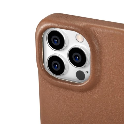 ICarer CE Premium Leather Folio Case skórzane etui iPhone 14 Pro z klapką magnetyczne MagSafe brązowy (WMI14220714-BN) ICarer CE Premium Leather Folio Case skórzane etui iPhone 14 Pro z klapką magnetyczne MagSafe brązowy (WMI14220714-BN)