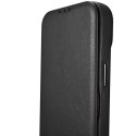 ICarer CE Premium Leather Folio Case skórzane etui iPhone 14 Pro z klapką magnetyczne MagSafe czarny (WMI14220714-BK)