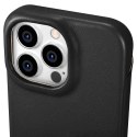ICarer CE Premium Leather Folio Case skórzane etui iPhone 14 Pro z klapką magnetyczne MagSafe czarny (WMI14220714-BK)
