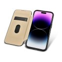 ICarer CE Premium Leather Folio Case skórzane etui iPhone 14 Pro z klapką magnetyczne MagSafe czarny (WMI14220714-BK)