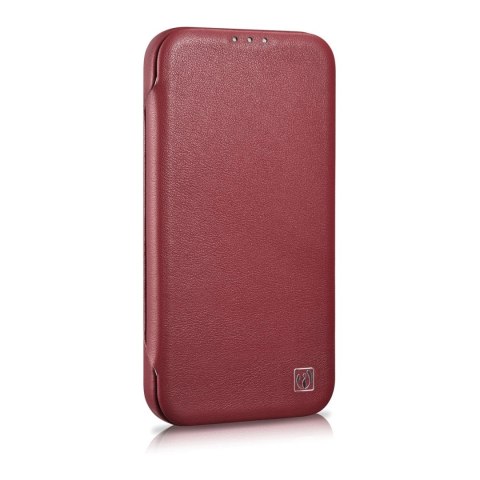ICarer CE Premium Leather Folio Case skórzane etui iPhone 14 Pro z klapką magnetyczne MagSafe czerwony (WMI14220714-RD) ICarer CE Premium Leather Folio Case skórzane etui iPhone 14 Pro z klapką magnetyczne MagSafe czerwony (WMI14220714-RD)