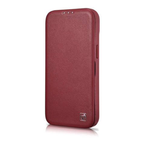 ICarer CE Premium Leather Folio Case skórzane etui iPhone 14 Pro z klapką magnetyczne MagSafe czerwony (WMI14220714-RD) ICarer CE Premium Leather Folio Case skórzane etui iPhone 14 Pro z klapką magnetyczne MagSafe czerwony (WMI14220714-RD)