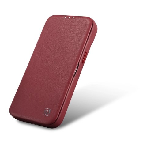 ICarer CE Premium Leather Folio Case skórzane etui iPhone 14 Pro z klapką magnetyczne MagSafe czerwony (WMI14220714-RD) ICarer CE Premium Leather Folio Case skórzane etui iPhone 14 Pro z klapką magnetyczne MagSafe czerwony (WMI14220714-RD)