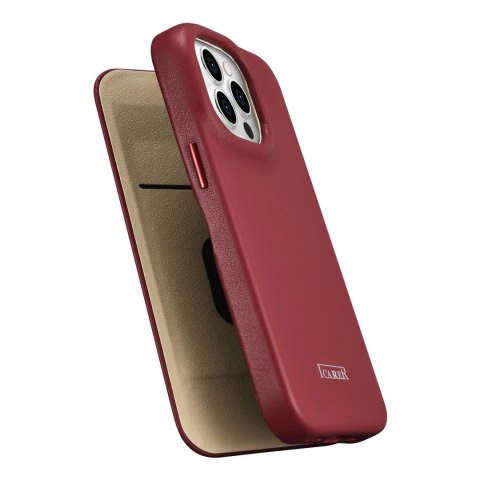 ICarer CE Premium Leather Folio Case skórzane etui iPhone 14 Pro z klapką magnetyczne MagSafe czerwony (WMI14220714-RD) ICarer CE Premium Leather Folio Case skórzane etui iPhone 14 Pro z klapką magnetyczne MagSafe czerwony (WMI14220714-RD)
