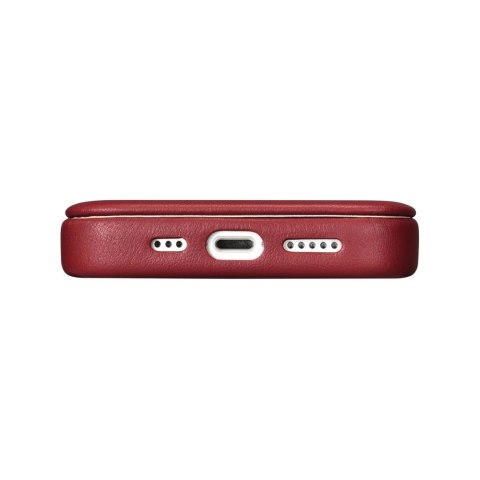 ICarer CE Premium Leather Folio Case skórzane etui iPhone 14 Pro z klapką magnetyczne MagSafe czerwony (WMI14220714-RD) ICarer CE Premium Leather Folio Case skórzane etui iPhone 14 Pro z klapką magnetyczne MagSafe czerwony (WMI14220714-RD)