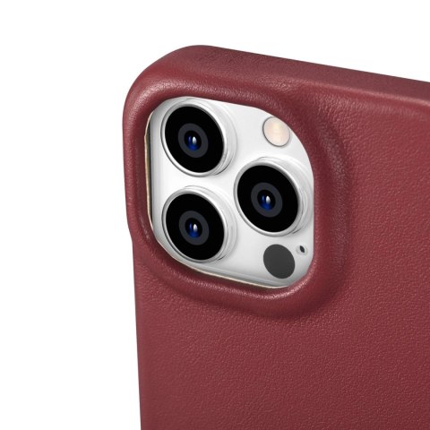 ICarer CE Premium Leather Folio Case skórzane etui iPhone 14 Pro z klapką magnetyczne MagSafe czerwony (WMI14220714-RD) ICarer CE Premium Leather Folio Case skórzane etui iPhone 14 Pro z klapką magnetyczne MagSafe czerwony (WMI14220714-RD)