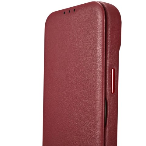 ICarer CE Premium Leather Folio Case skórzane etui iPhone 14 Pro z klapką magnetyczne MagSafe czerwony (WMI14220714-RD) ICarer CE Premium Leather Folio Case skórzane etui iPhone 14 Pro z klapką magnetyczne MagSafe czerwony (WMI14220714-RD)