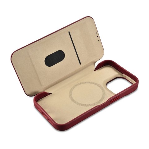 ICarer CE Premium Leather Folio Case skórzane etui iPhone 14 Pro z klapką magnetyczne MagSafe czerwony (WMI14220714-RD) ICarer CE Premium Leather Folio Case skórzane etui iPhone 14 Pro z klapką magnetyczne MagSafe czerwony (WMI14220714-RD)