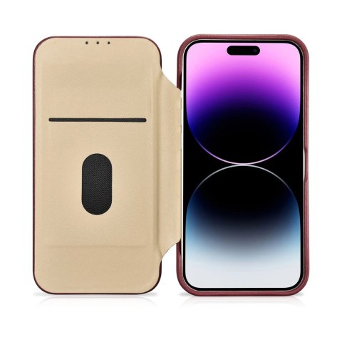 ICarer CE Premium Leather Folio Case skórzane etui iPhone 14 Pro z klapką magnetyczne MagSafe czerwony (WMI14220714-RD) ICarer CE Premium Leather Folio Case skórzane etui iPhone 14 Pro z klapką magnetyczne MagSafe czerwony (WMI14220714-RD)