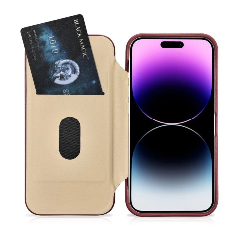 ICarer CE Premium Leather Folio Case skórzane etui iPhone 14 Pro z klapką magnetyczne MagSafe czerwony (WMI14220714-RD) ICarer CE Premium Leather Folio Case skórzane etui iPhone 14 Pro z klapką magnetyczne MagSafe czerwony (WMI14220714-RD)