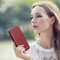 ICarer CE Premium Leather Folio Case skórzane etui iPhone 14 Pro z klapką magnetyczne MagSafe czerwony (WMI14220714-RD)