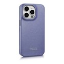 ICarer CE Premium Leather Folio Case skórzane etui iPhone 14 Pro z klapką magnetyczne MagSafe jasnofioletowy (WMI14220714-LP)