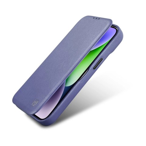 ICarer CE Premium Leather Folio Case skórzane etui iPhone 14 Pro z klapką magnetyczne MagSafe jasnofioletowy (WMI14220714-LP) ICarer CE Premium Leather Folio Case skórzane etui iPhone 14 Pro z klapką magnetyczne MagSafe jasnofioletowy (WMI14220714-LP)