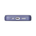 ICarer CE Premium Leather Folio Case skórzane etui iPhone 14 Pro z klapką magnetyczne MagSafe jasnofioletowy (WMI14220714-LP)
