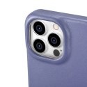 ICarer CE Premium Leather Folio Case skórzane etui iPhone 14 Pro z klapką magnetyczne MagSafe jasnofioletowy (WMI14220714-LP)