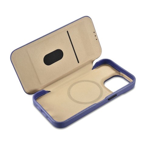ICarer CE Premium Leather Folio Case skórzane etui iPhone 14 Pro z klapką magnetyczne MagSafe jasnofioletowy (WMI14220714-LP) ICarer CE Premium Leather Folio Case skórzane etui iPhone 14 Pro z klapką magnetyczne MagSafe jasnofioletowy (WMI14220714-LP)