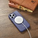 ICarer CE Premium Leather Folio Case skórzane etui iPhone 14 Pro z klapką magnetyczne MagSafe jasnofioletowy (WMI14220714-LP)