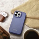 ICarer CE Premium Leather Folio Case skórzane etui iPhone 14 Pro z klapką magnetyczne MagSafe jasnofioletowy (WMI14220714-LP)