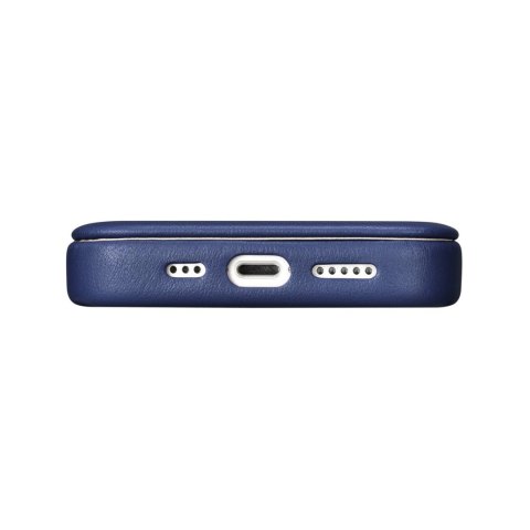 ICarer CE Premium Leather Folio Case skórzane etui iPhone 14 Pro z klapką magnetyczne MagSafe niebieski (WMI14220714-BU) ICarer CE Premium Leather Folio Case skórzane etui iPhone 14 Pro z klapką magnetyczne MagSafe niebieski (WMI14220714-BU)