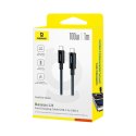 Baseus Lit kabel USB-C - USB-C 2m 100W kosmiczna Czerń Baseus Lit kabel USB-C - USB-C 2m 100W kosmiczna Czerń
