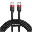 Baseus kabel Cafule PD USB-C - USB-C 1,0 m czerwono-czarny 60W Baseus kabel Cafule PD USB-C - USB-C 1,0 m czerwono-czarny 60W
