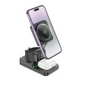 HOCO ładowarka indukcyjna 3w1 kompatybilna z MagSafe 15W CQ10 czarna