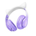 HOCO słuchawki bezprzewodowe bluetooth nagłowne W42 Kocie Uszy fioletowe winogrono HOCO słuchawki bezprzewodowe bluetooth nagłowne W42 Kocie Uszy fioletowe winogrono