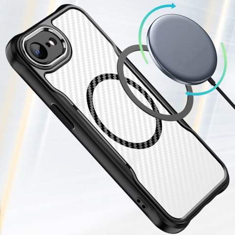 Nakładka Defender Carbon Mag do iPhone 16e czarna Nakładka Defender Carbon Mag do iPhone 16e czarna