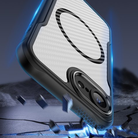 Nakładka Defender Carbon Mag do iPhone 16e czarna Nakładka Defender Carbon Mag do iPhone 16e czarna