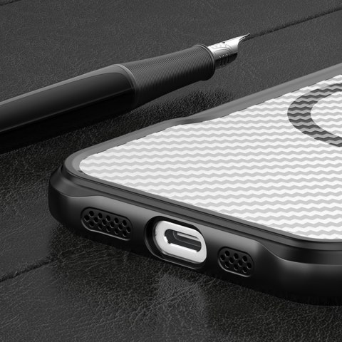 Nakładka Defender Carbon Mag do iPhone 16e czarna Nakładka Defender Carbon Mag do iPhone 16e czarna