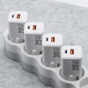 Ładowarka sieciowa do telefonu Forcell F-Energy Mini GaN III USB C + USB A QC4.0 PD 25W VT-25B biała #1 Ładowarka sieciowa do telefonu Forcell F-Energy Mini GaN III USB C + USB A QC4.0 PD 25W VT-25B biała #1