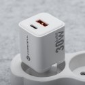 Ładowarka sieciowa do telefonu Forcell F-Energy Mini GaN III USB C + USB A QC4.0 PD 30W VT-35 biała #1 Ładowarka sieciowa do telefonu Forcell F-Energy Mini GaN III USB C + USB A QC4.0 PD 30W VT-35 biała #1