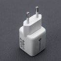 Ładowarka sieciowa do telefonu Forcell F-Energy Mini GaN III USB C + USB A QC4.0 PD 20W VT-35A biała #1 Ładowarka sieciowa do telefonu Forcell F-Energy Mini GaN III USB C + USB A QC4.0 PD 20W VT-35A biała #1