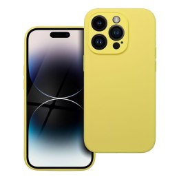 Futerał SILICONE 2mm do IPHONE 14 Pro żółty