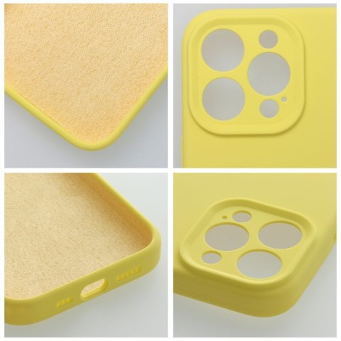 Futerał SILICONE 2mm do IPHONE 14 Pro żółty Futerał SILICONE 2mm do IPHONE 14 Pro żółty