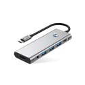 Adapter Tech-Protect HB04 HUB Adapter 9w1 USB-C + USB2.0 + USB3.0 + HDMI 4K 60Hz + SD / TF + PD100W + AV3.5 - szary Adapter Tech-Protect HB04 HUB Adapter 9w1 USB-C + USB2.0 + USB3.0 + HDMI 4K 60Hz + SD / TF + PD100W + AV3.5 - szary
