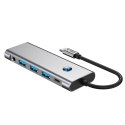 Adapter Tech-Protect HB04 HUB Adapter 9w1 USB-C + USB2.0 + USB3.0 + HDMI 4K 60Hz + SD / TF + PD100W + AV3.5 - szary Adapter Tech-Protect HB04 HUB Adapter 9w1 USB-C + USB2.0 + USB3.0 + HDMI 4K 60Hz + SD / TF + PD100W + AV3.5 - szary
