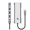Adapter Tech-Protect HB04 HUB Adapter 9w1 USB-C + USB2.0 + USB3.0 + HDMI 4K 60Hz + SD / TF + PD100W + AV3.5 - szary Adapter Tech-Protect HB04 HUB Adapter 9w1 USB-C + USB2.0 + USB3.0 + HDMI 4K 60Hz + SD / TF + PD100W + AV3.5 - szary