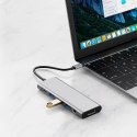 Adapter Tech-Protect HB04 HUB Adapter 9w1 USB-C + USB2.0 + USB3.0 + HDMI 4K 60Hz + SD / TF + PD100W + AV3.5 - szary Adapter Tech-Protect HB04 HUB Adapter 9w1 USB-C + USB2.0 + USB3.0 + HDMI 4K 60Hz + SD / TF + PD100W + AV3.5 - szary