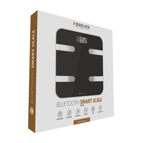 Forever waga analityczna Bluetooth AS-100 czarna Forever waga analityczna Bluetooth AS-100 czarna