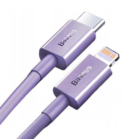 Kabel do szybkiego ładowania / transferu danych USB-C - Lightning PD 20W 1m Baseus Superior Series - fioletowy Kabel do szybkiego ładowania / transferu danych USB-C - Lightning PD 20W 1m Baseus Superior Series - fioletowy