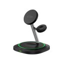 Ładowarka indukcyjna Tech-Protect QI15W-A46 3w1 Magnetic MagSafe - czarna Ładowarka indukcyjna Tech-Protect QI15W-A46 3w1 Magnetic MagSafe - czarna