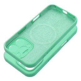 Futerał SILICONE 2mm do IPHONE 15 kompatybilny z MagSafe miętowy