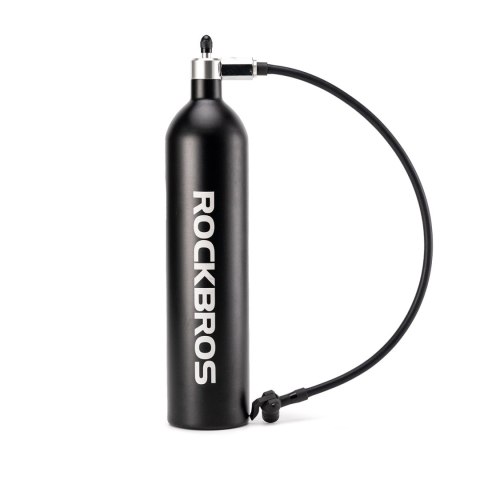 Zbiornik ciśnieniowy Rockbros do pompowania opon bezdętkowych tubeless 200 PSI 1.2l - czarny Zbiornik ciśnieniowy Rockbros do pompowania opon bezdętkowych tubeless 200 PSI 1.2l - czarny